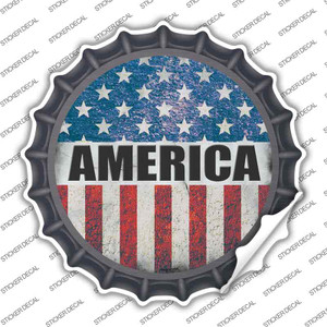 America Flag Background Wholesale Novelty Bottle Cap Sticker Decal