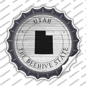 Utah Beehive State Wholesale Novelty Bottle Cap Sticker Decal