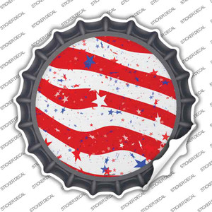 Stripes of American Flag Wholesale Novelty Bottle Cap Sticker Decal