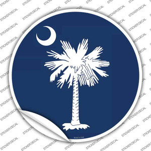 South Carolina Flag Wholesale Novelty Circle Sticker Decal