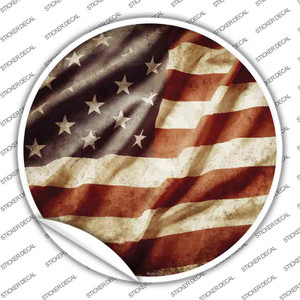 Vintage American Flag Wholesale Novelty Circle Sticker Decal