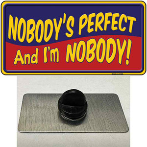 Nobodys Perfect Wholesale Novelty Metal Hat Pin