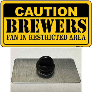 Caution Brewers Fan Wholesale Novelty Metal Hat Pin