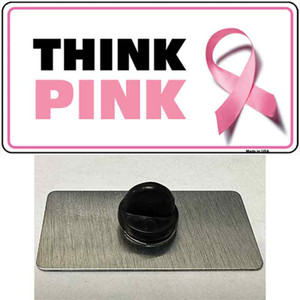 Think Pink Wholesale Novelty Metal Hat Pin Sign