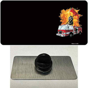 Fire Engine Flames Flaming Ax Offset Wholesale Novelty Metal Hat Pin