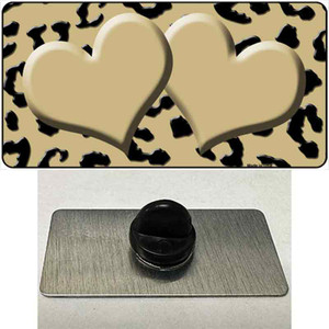 Gold Black Cheetah Gold Center Hearts Wholesale Novelty Metal Hat Pin