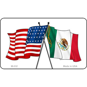 USA Mexico Crossed Flags Wholesale Novelty Metal Magnet