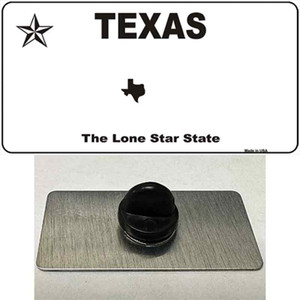 Texas White Blank Wholesale Novelty Metal Hat Pin