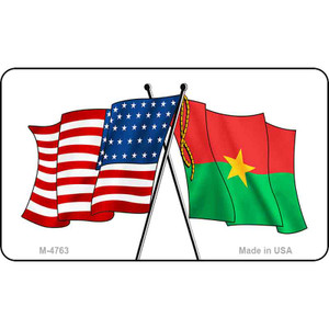 USA Burkina Faso Crossed Flags Wholesale Novelty Metal Magnet