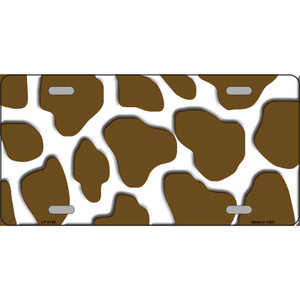 Brown White Giraffe Wholesale Metal Novelty License Plate