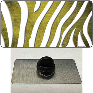 Yellow White Zebra Oil Rubbed Wholesale Novelty Metal Hat Pin