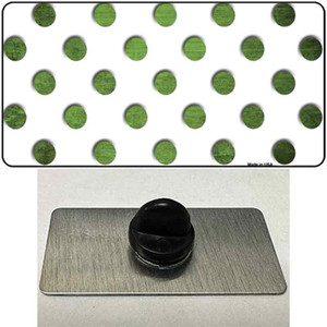 Lime Green White Dots Oil Rubbed Wholesale Novelty Metal Hat Pin
