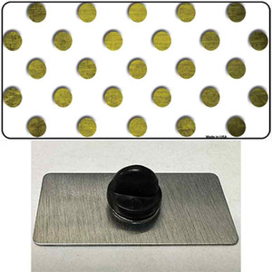 Yellow White Dots Oil Rubbed Wholesale Novelty Metal Hat Pin