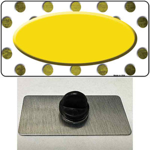 Yellow White Dots Oval Oil Rubbed Wholesale Novelty Metal Hat Pin