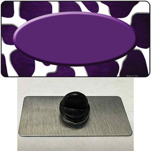 Purple White Oval Giraffe Oil Rubbed Wholesale Novelty Metal Hat Pin