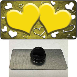 Yellow White Love Hearts Oil Rubbed Wholesale Novelty Metal Hat Pin