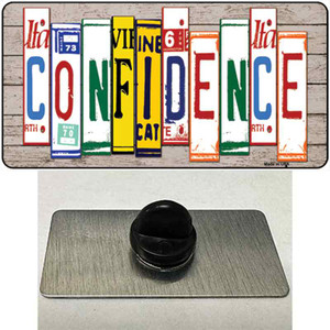 Confidence Wood License Plate Art Wholesale Novelty Metal Hat Pin