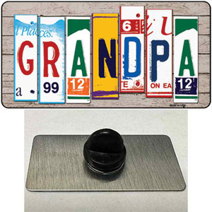 Grandpa Wood License Plate Art Wholesale Novelty Metal Hat Pin