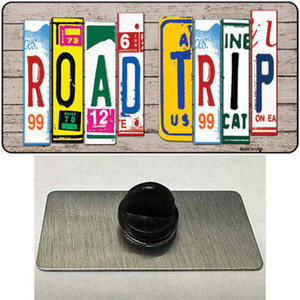 Road Trip Wood License Plate Art Wholesale Novelty Metal Hat Pin