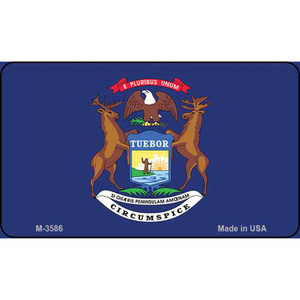 Michigan State Flag Wholesale Novelty Metal Magnet M-3586