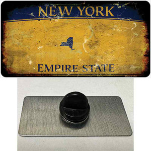 New York Yellow Rusty Blank Wholesale Novelty Metal Hat Pin