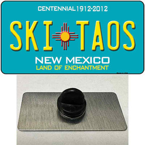 Ski Taos Teal New Mexico Wholesale Novelty Metal Hat Pin