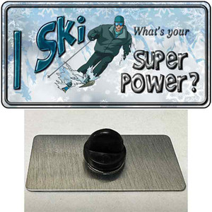 I Ski What's Your Super Power Male Wholesale Novelty Metal Hat Pin