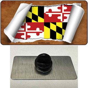 Maryland Flag Scroll Wholesale Novelty Metal Hat Pin