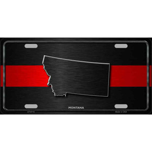 Montana Thin Red Line Wholesale Metal Novelty License Plate