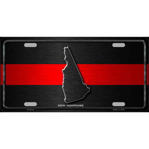 New Hampshire Thin Red Line Wholesale Metal Novelty License Plate