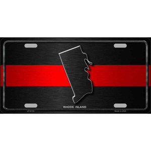 Rhode Island Thin Red Line Wholesale Metal Novelty License Plate