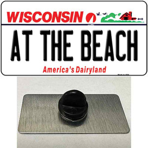 At The Beach Wisconsin Wholesale Novelty Metal Hat Pin