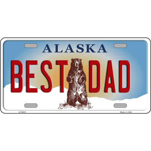 Best Dad Alaska State Novelty Wholesale Metal License Plate
