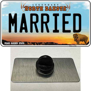 Married North Dakota Wholesale Novelty Metal Hat Pin