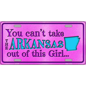 Arkansas Girl Novelty Wholesale Metal License Plate