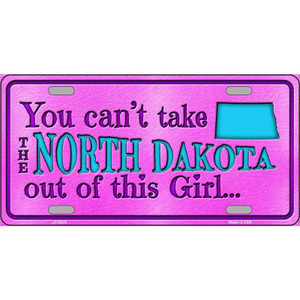 North Dakota Girl Novelty Wholesale Metal License Plate