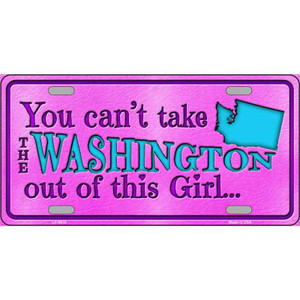 Washington Girl Novelty Wholesale Metal License Plate