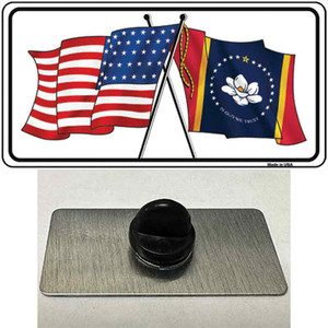 Mississippi Crossed US Flag Wholesale Novelty Metal Hat Pin