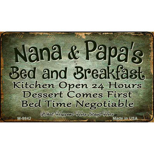 Nana And Papas Bed And Breakfast Wholesale Novelty Metal Magnet