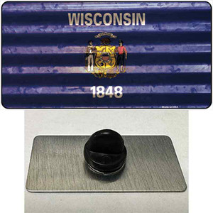 Wisconsin Corrugated Flag Wholesale Novelty Metal Hat Pin