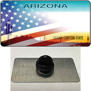 Arizona with American Flag Wholesale Novelty Metal Hat Pin