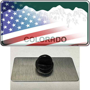 Colorado with American Flag Wholesale Novelty Metal Hat Pin