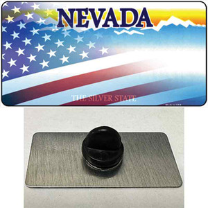 Nevada with American Flag Wholesale Novelty Metal Hat Pin