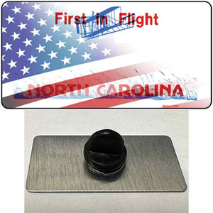 North Carolina with American Flag Wholesale Novelty Metal Hat Pin