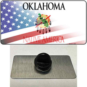 Oklahoma with American Flag Wholesale Novelty Metal Hat Pin