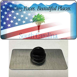 South Carolina with American Flag Wholesale Novelty Metal Hat Pin