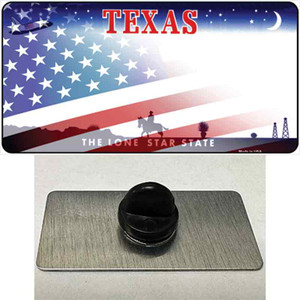 Texas with American Flag Wholesale Novelty Metal Hat Pin