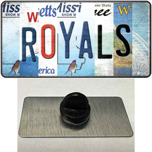 Royals Strip Art Wholesale Novelty Metal Hat Pin Tag