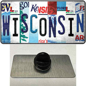 Wisconsin Strip Art Wholesale Novelty Metal Hat Pin Tag