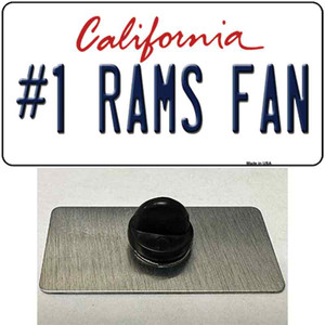 Number 1 Rams Fan Wholesale Novelty Metal Hat Pin Tag